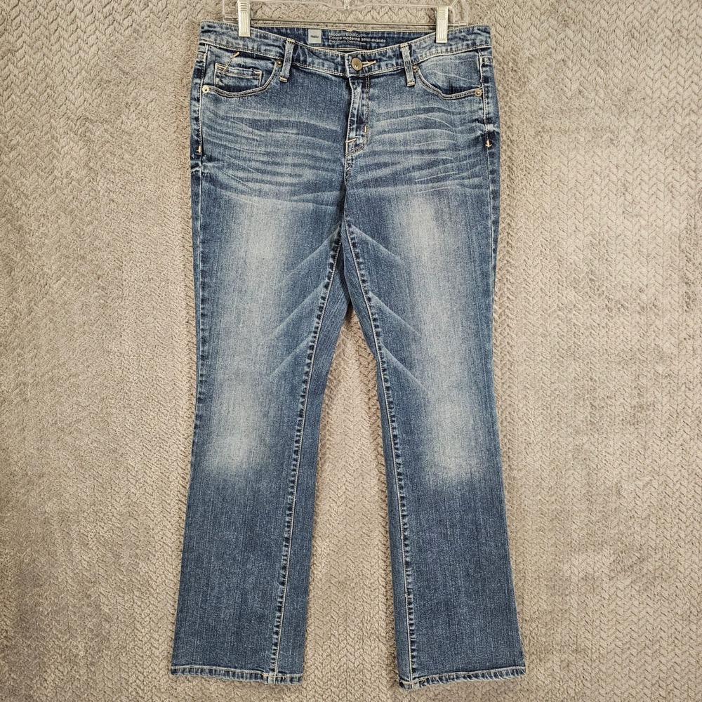 Mossimo Modern Bootcut Jeans Womens 10R Medium Wash Blue Stretch Premium Denim